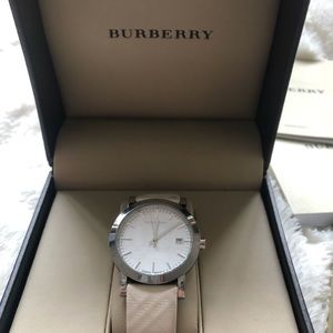 Burberry watch - white leather